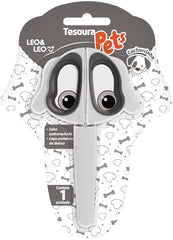 TESOURA ESCOLAR PETS BLISTER CAIXA C/ 24 UND LEO E LEO