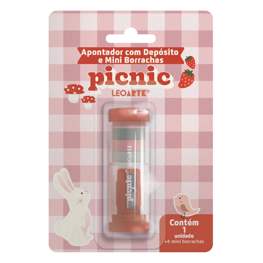 APONTADOR C/ DEPOSITO E 4 MINI BORRACHAS PICNIC BL
