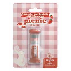 APONTADOR C/ DEPOSITO E 4 MINI BORRACHAS PICNIC BL