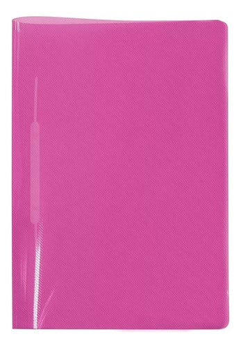 Pasta Grampo Trilho Alaplast Rosa/Transparente