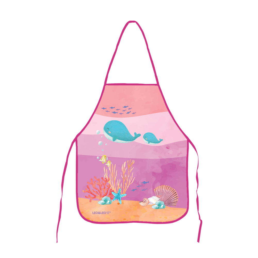 AVENTAL INFANTIL FUNDO DO MAR - LEOEAMP;LEO
