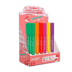 MARCA TEXTO CARIMBO ROLLER PICNIC 6 CORES - DISPLAY