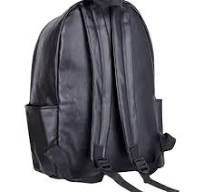 Mochila PU - 2 Compartimentos e 2 Bolsos - Preta