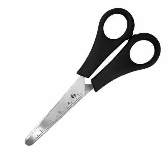 TESOURA ESC.ACO INOX C. PT 13CM C/60