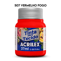 TINTA TECIDO FOSCA/37ML VERMELHO FOGO (1/12)