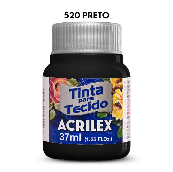 TINTA TECIDO FOSCA/37ML PRETO (1/12)