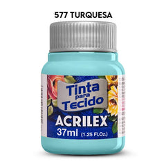 TINTA TECIDO FOSCA/37ML AZUL TURQUESA (1/12)